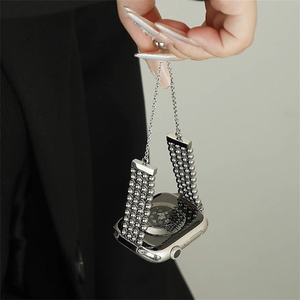 Cinturino in acciaio inossidabile per <span class=keywords><strong>Apple</strong></span> <span class=keywords><strong>Ultra</strong></span> 49mm cinturino per orologio intelligente e accessori per bracciale in metallo da donna di lusso - Product Image 2