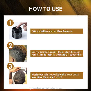 Pomada Texturizante para Cabello con Efecto 360 Wave para Hombres Negros - Sin Crueldad, Sin Alcohol, Fijación Fuerte, 150g, Servicio OEM ODM - Product Image 6