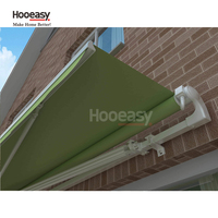Hooeasy Usine Personnalisation Moderne Électrique Jardin Balcon Blanc Rayures Toile Auvent Ménage Auvents Rétractables