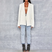 Weixin — vêtements pour femmes, Blazer personnalisé, surdimensionné, à simple boutonnage