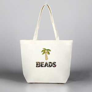 Sacs fourre-tout <span class=keywords><strong>en</strong></span> <span class=keywords><strong>toile</strong></span> brodés de perles personnalisables |   Initiales brodées personnalisées avec perles |   Sacs <span class=keywords><strong>en</strong></span> <span class=keywords><strong>toile</strong></span> personnalisés de couleur unie - Product Image 3