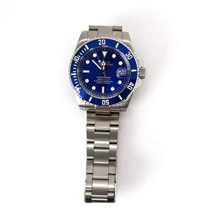 Reloj de Lujo para Hombre, Estilo Hip Hop, Azul Vintage, 40mm, Correa de 20mm, Cristal de Zafiro, Acero Inoxidable, Mecánico Automático, Resistente al Agua - Product Image 6