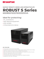 SANTAK Robust S RS1200 1200VA 720W Onduleur interactif en ligne avec batterie au plomb intégrée pour système de surveillance de poste de travail de bureau