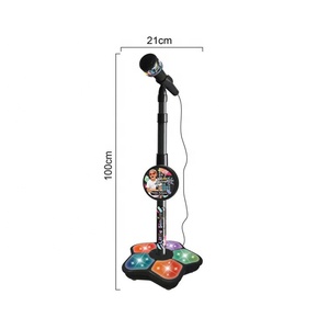 Microphone éducatif pour enfants Bao Han avec support, lumière clignotante, MP3, karaoké, instrument de <span class=keywords><strong>musique</strong></span>, jouets pour enfants - Product Image 4