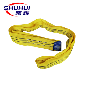 Factory Price <strong>12</strong> <strong>Ton</strong> 5M Polyester Raw Material Belt Color Safety Yellow Webbing Lifting <strong>Sling</strong> - Product Image 2