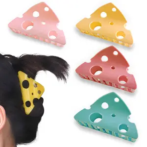 Cheese Triangle Hollow Hair Claw Back Head Updo Shark Clip Internet Celebrity Ins Korean Fun Hair Grip Women Accessory