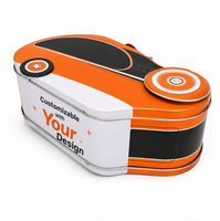 Boîte en étain personnalisée en forme de voiture avec fermoir, boîte de rangement en fer blanc de qualité alimentaire pour bonbons d'enfants, boîte en étain avec logo imprimé sur mesure