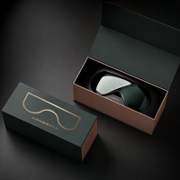 Boîte cadeau de luxe gris anthracite pour lunettes, avec insert rigide personnalisé en feuille d'or rose, fournisseur en gros OEM ODM d'emballages