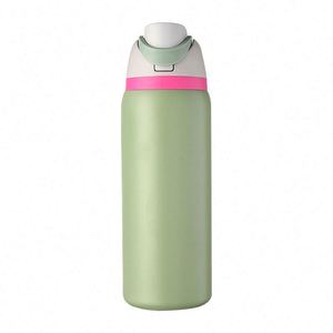 Nouvelle tasse isotherme écologique en acier inoxydable 304 avec couvercle à ressort, bouteille sport sous vide de 32 oz pour usage extérieur - Product Image 1