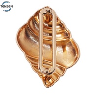 Fabricante de hardware de traje de baño con forma de concha sostenible, ropa de playa ajustable, sujetador de hebilla dorada de Metal, hebillas de cierre de Metal