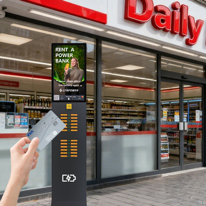 Banco <span class=keywords><strong>de</strong></span> Energía Personalizado con 24 Ranuras y Pantalla LCD POS Integrada <span class=keywords><strong>de</strong></span> 23.8 Pulgadas, Máquina Expendedora <span class=keywords><strong>de</strong></span> Baterías para Celulares - Product Image 2