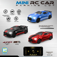 Voiture télécommandée Hot Mini 4x4 à drift, échelle 1:64, en métal, simulation graffiti, voiture de course RC avec lumière pour enfants