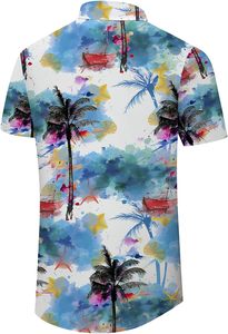 Camicia hawaiana di alta qualità personalizzata polinesiana stampa natalizia <span class=keywords><strong>camicie</strong></span> floreali da <span class=keywords><strong>uomo</strong></span> abbottonate <span class=keywords><strong>camicie</strong></span> da spiaggia tropicali - Product Image 3
