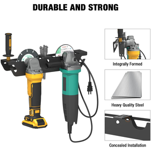 Support de support organisateur Milwaukee Support mural en métal Cutters Polishers Garage Workspace <span class=keywords><strong>Angle</strong></span> Grinder Tool Storage - Product Image 2