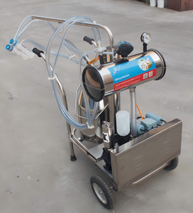 Máquina de Ordeño de Vacas con Aspiradora de un Solo Cubo, Eléctrica, de Acero Inoxidable, Portátil, para Granjas Lecheras, con Pulsador - Product Image 5