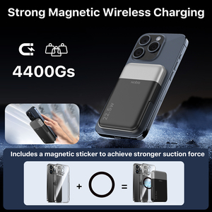 New Arrival xách tay ngân hàng điện cao 10000mAh không thấm nước PPS từ tính không dây sạc 22.5 Wát nhanh chóng sạc điện bên ngoài - Product Image 6