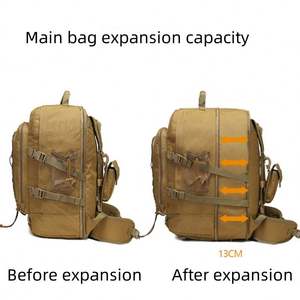 Sac à dos de randonnée imperméable en gros, sac à dos de sport décontracté, sac à dos de voyage, grande capacité, sac à dos tactique Molle pour hommes - Product Image 3