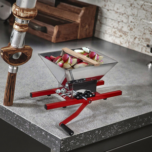 Presse manuelle 7L en acier inoxydable pour fruits et légumes, avec boîte de vitesses et support, pour <span class=keywords><strong>cidre</strong></span>, jus et vin - Product Image 1