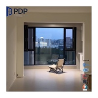 PDP 알루미늄 합금 강화유리 방음 루버 여닫이 창틀 (주방 및 호텔용)