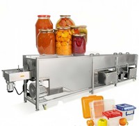 Ligne de production de pasteurisation et d'assaisonnement pour choux et cornichons, avec emballage sous vide, 4/5/6 mètres