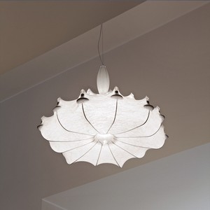 Modern Chinese Style Silk <b>Chandelier</b> 80cm Round E27 Single Head Living Room Bedroom <b>Lighting</b> - Product Image 3