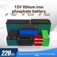 Batterie au lithium fer phosphate 12V batterie au lithium grande capacité 100ah200AH réverbère solaire extérieur RV batterie de stockage d'énergie