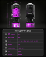 Ampoules de phare LED JHS H4 10000LM 65W 80W avec puce LED 3570, faisceau Hi-Lo 6000K, Plug & Play, pour voiture et moto