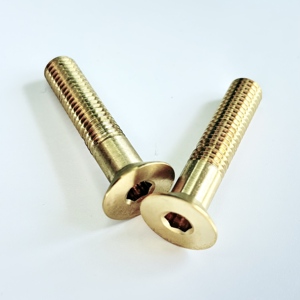 Phần cứng ốc vít Brass Máy Vít Nhà cung cấp vàng đồng vít nắp ổ cắm đầu DIN 7991 - Product Image 1