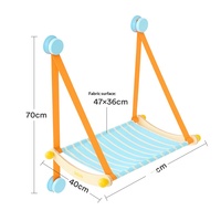 Hamac de fenêtre pour chat en gros avec sangles de suspension et surface de couchage rayée pour le repos quotidien et le bain de soleil
