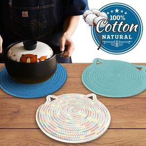 <b>Large</b> Modern Classic Cotton Rope Placemat Indoor Outdoor Dining Table Protection Bar for Hotels Parties Christmas Fabric Gifts - Product Image 5