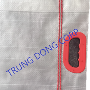 Bolsa tejida de PP laminada de BOPP personalizada con forro de PE inferior con asa Impresión de hasta 10 colores para fertilizante de alimentación de arroz Hecho en Vietnam - Product Image 1