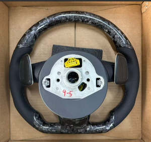 Volante Deportivo de Fibra de Carbono Forjado en <span class=keywords><strong>Blanco</strong></span> y Negro Personalizado Premium para <span class=keywords><strong>Audi</strong></span> A3 A4 S4 RS5 RS6 RS7 SQ5 Q7 Q8 A5 A6 A7 A8 A4 B9 Q3 Q5 - Product Image 5