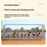 Cage à pigeons extra-large en treillis métallique, volière extérieure anti-évasion avec poulie pour poulets, canards, lapins, perroquets