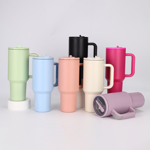 Custom logo Wholesale Bulk Laser Engraving Leak Proof 40 oz Travel Stainless Steel <b>Mug</b> <b>Insulated</b> Vacuum 40oz Tumbler With Handle - Product Image 1