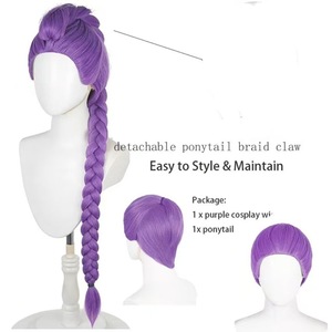 Perruque synthétique résistante à la chaleur, personnalisée en usine, pour film KPOP, couleur violette Zoey, pour <span class=keywords><strong>cosplay</strong></span> d'<span class=keywords><strong>anime</strong></span> - Product Image 4