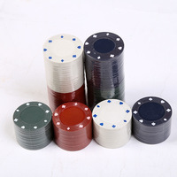 Chivan Wholesale - Ensemble de 100 jetons de poker en plastique dans une boîte en fer - Jetons de poker pour Baccarat et Texas Hold'em