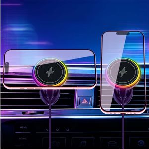 <span class=keywords><strong>Cargador</strong></span> Inalámbrico para Auto con Logotipo Personalizado, Semiconductor con Ventilador, Doble Refrigeración, Fuerte Imán, Soporte Magnético, RGB, para <span class=keywords><strong>iPhone</strong></span> - Product Image 5