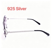 Lunettes de soleil Hip Hop sans monture en argent 925 avec diamants Moissanite, certifiées GRA, de haute qualité et les plus vendues