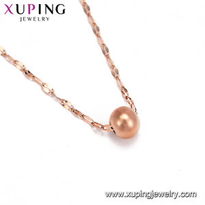 46348 <span class=keywords><strong>Xuping</strong></span> rosa di modo placcato oro perla di colore regali di vendita caldi della collana del pendente - Product Image 5