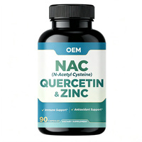 Complément Alimentaire NAC N-Acétylcystéine Quercétine et Zinc 90 Capsules