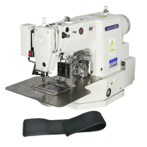 JL-0906 Direct Drive Automatic Bar Tacking Industrial Sewing Machine for Webbing <strong>Magic</strong> Tape - Product Image 1