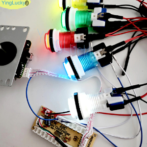 Kit DIY Arcade : Joystick 8 Directions Type <span class=keywords><strong>SANWA</strong></span>, Bouton LED 12V, Contrôleur USB à Latence Nulle pour PC Raspberry Pi, en Métal et Plastique - Product Image 4