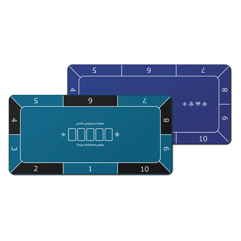 Tappetini da gioco rettangolari in gomma per casinò Casino Game Pad Baccarat Mahjong Blackjack Texas Hold'em Mats tappetini per carte Multi-gioco