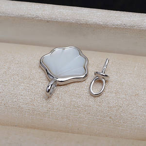 Pendentif en argent S925 version coréenne, populaire en Europe et en Amérique, coquille vide pour la création de bijoux en argent DIY avec 5-6 perles - Product Image 4