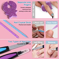 Kits d'outils professionnels pour ongles : Lime à ongles, Brosse de nettoyage des ongles, Poussoir à cuticules pour éliminer les peaux mortes et les callosités des pieds