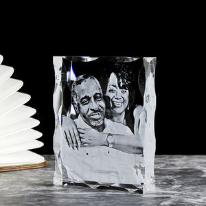 Cadre photo rectangulaire vierge en cristal K9 en gros, gravure laser 2D 3D, impression UV, décoration intérieure, cadeaux d'anniversaire - Product Image 2