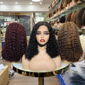 Venta al por mayor de cabello humano virgen real, rizado birmano, con cierre de encaje invisible 5x5, 14 pulgadas, 230 gramos, 3 colores en stock, Funmi Wig Vendors - Product Image 1
