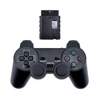 Manette de jeu sans fil PS2 2.4G 3-en-1/6-en-1 avec vibration, compatible avec PS2, PC et Android, modèle P2