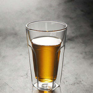 Tasse en verre borosilicate à double paroi, résistante à la chaleur, universelle, durable, 410 ml, passe au lave-vaisselle, design luxueux pour les fêtes - Product Image 3