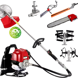 Tondeuse à gazon à dos à essence 58 cm³ à moteur 4 temps, système à 3 lames, multidirectionnelle, moteur 6000 W, boîte de vitesses haute performance - Product Image 1